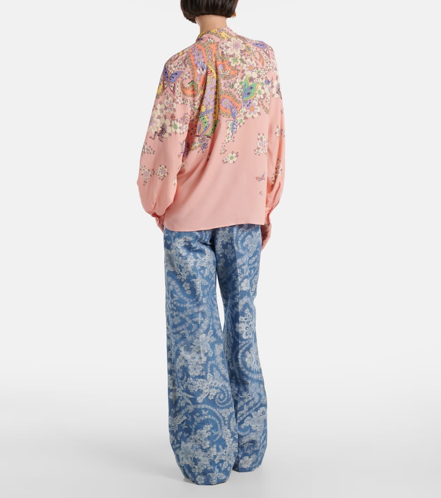 Etro Printed Blouse In Pink