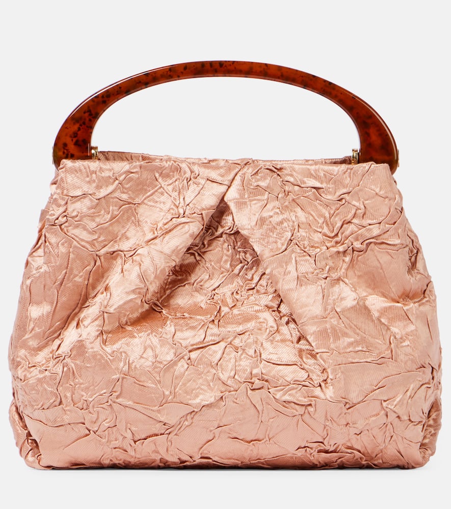 Dries Van Noten Crisp Mini crushed plissé tote bag