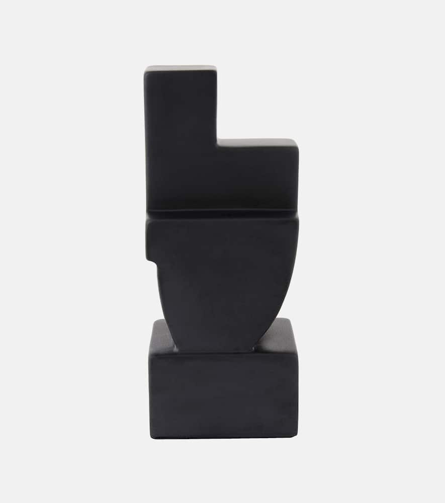 L'objet Cubisme Ceramic Bookend In Schwarz