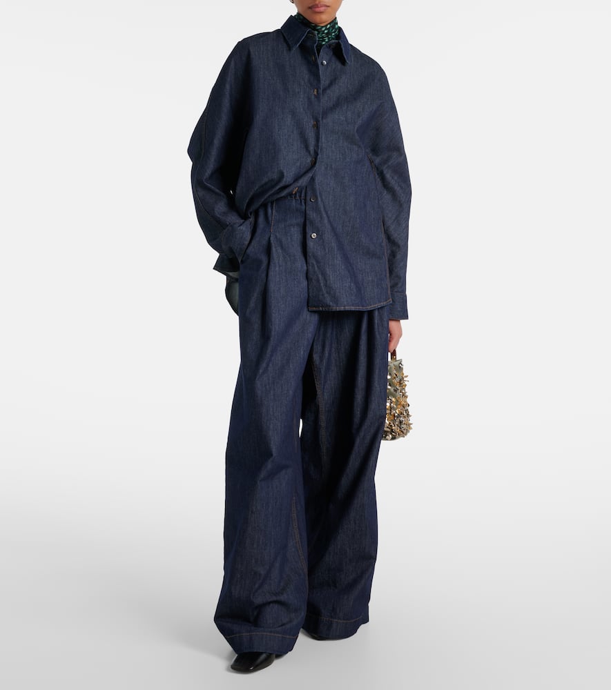 Dries Van Noten Pila Denim Cotton Jeans In Blue