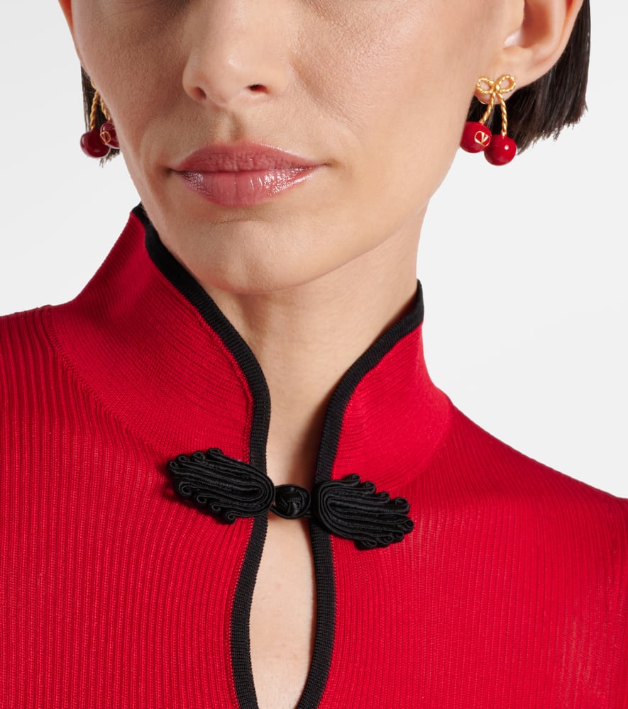 Valentino Garavani Chez Valentino Cherryfic Drop Earrings In Gold