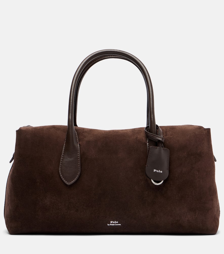 Polo Ralph Lauren Leather-trimmed Suede Duffel Bag In Brown