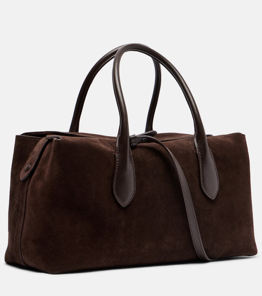 Polo Ralph Lauren Leather-trimmed Suede Duffel Bag In Brown