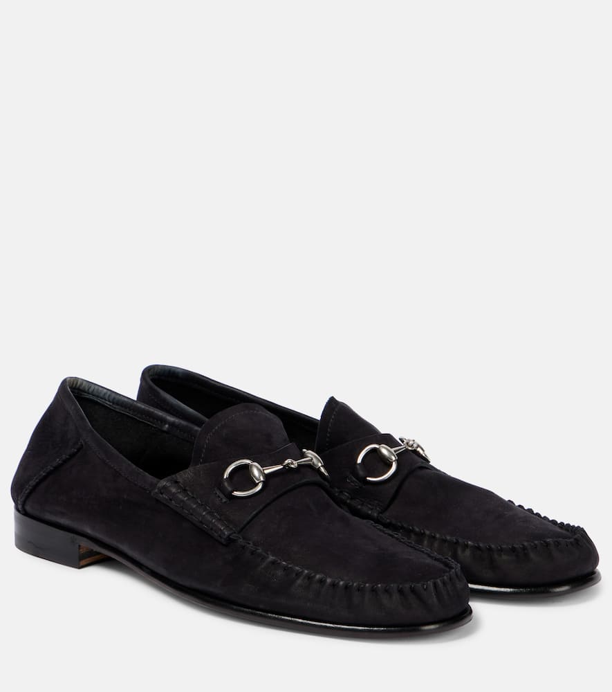 Gigi Horsebit suede loafers