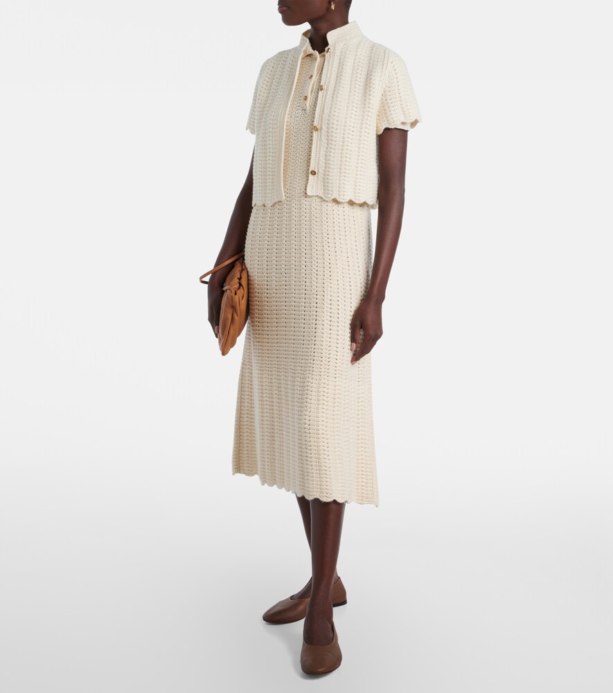 Loro Piana Arola knitted cotton polo dress