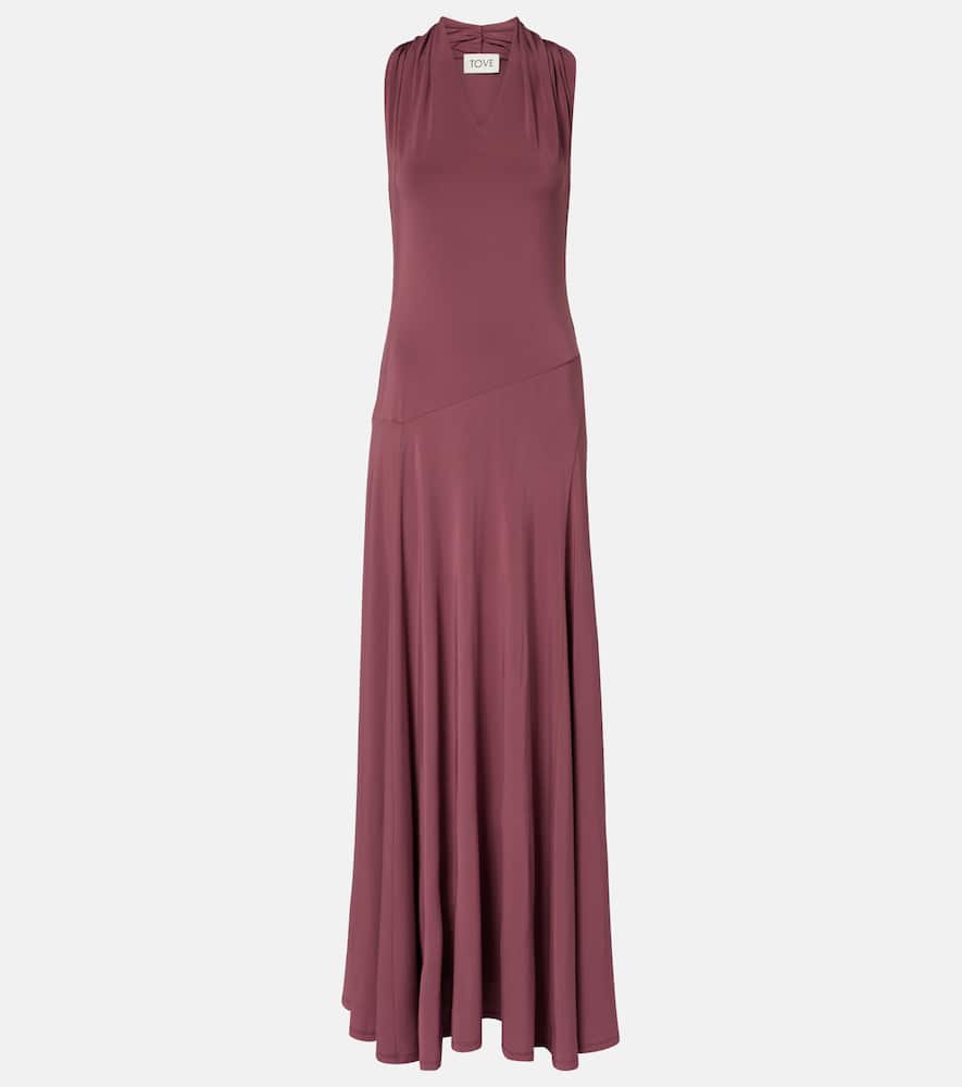 Vina crêpe maxi dress