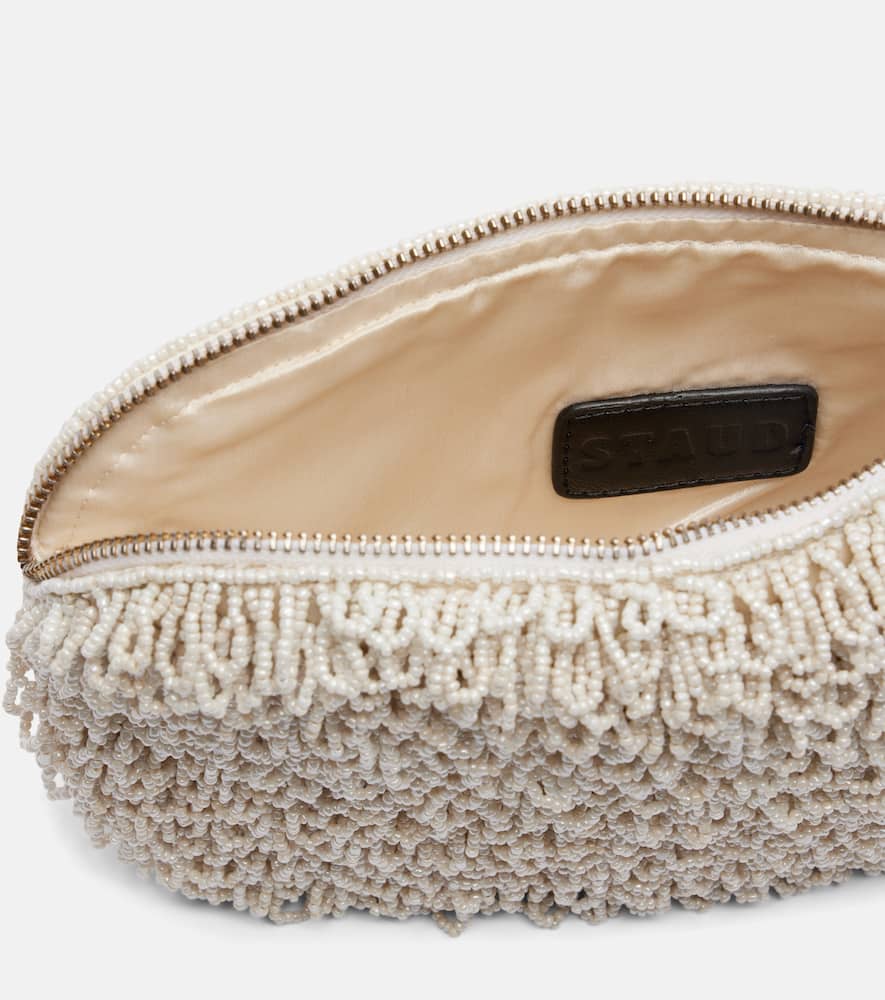 Staud Dolly Beaded Clutch In White