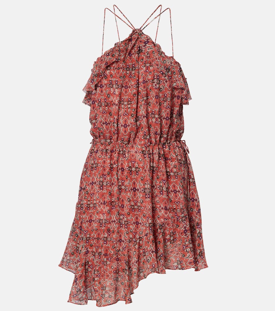 Betty gathered semi-sheer minidress