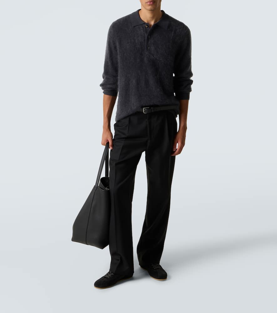 Common Projects Driving Lo Profile Leather-trimmed Suede Sneakers In Black