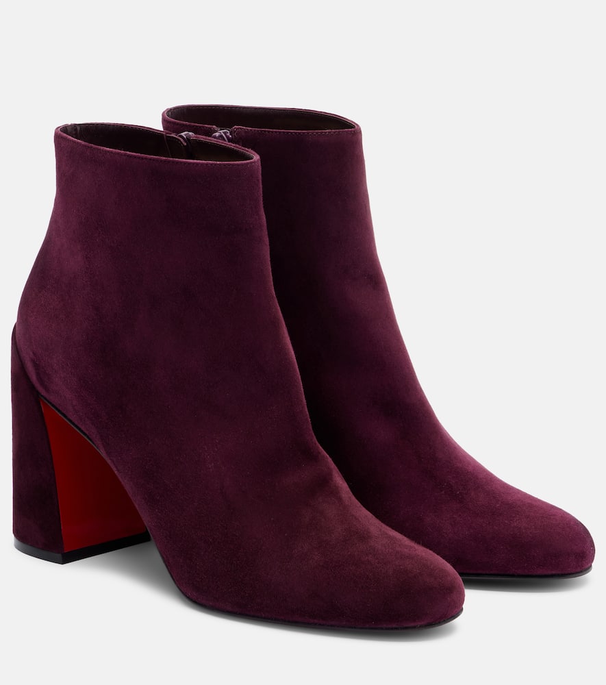 Christian Louboutin Jane 85 Suede Ankle Boots In Multi