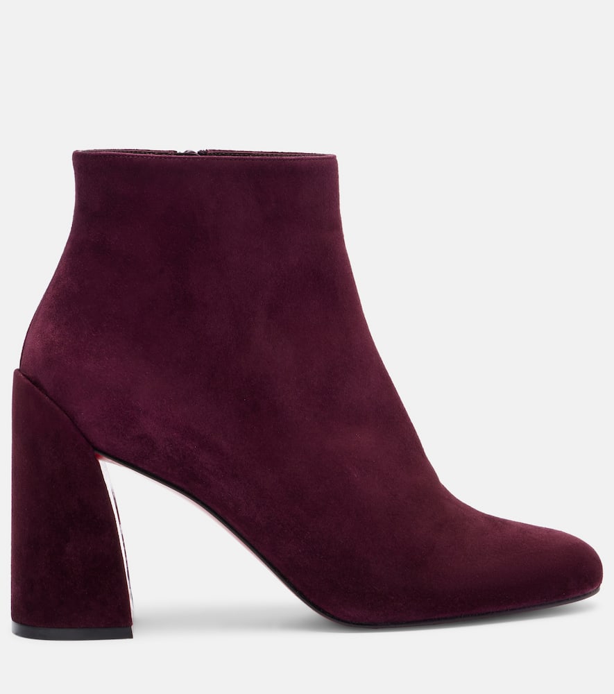 Christian Louboutin Jane 85 Suede Ankle Boots In Multi