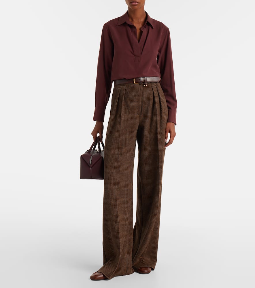 Max Mara Silk Canvas Shirt In Animal Print