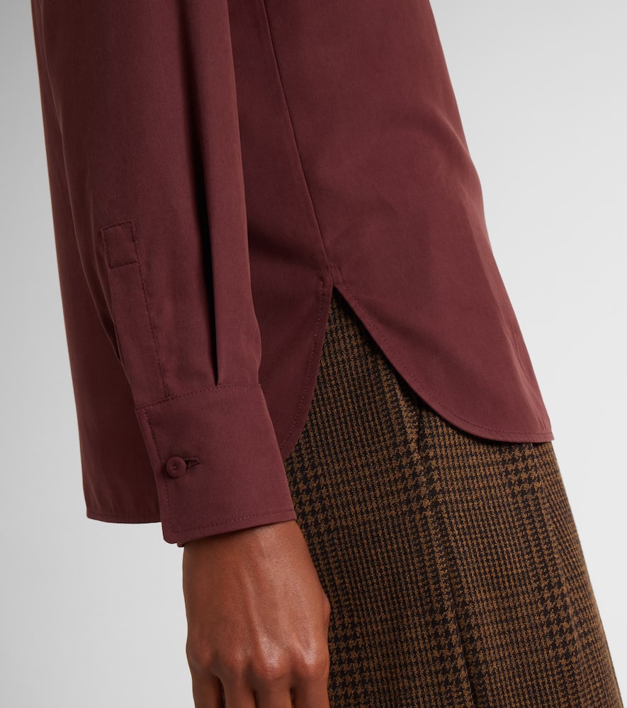 Max Mara Silk Canvas Shirt In Animal Print
