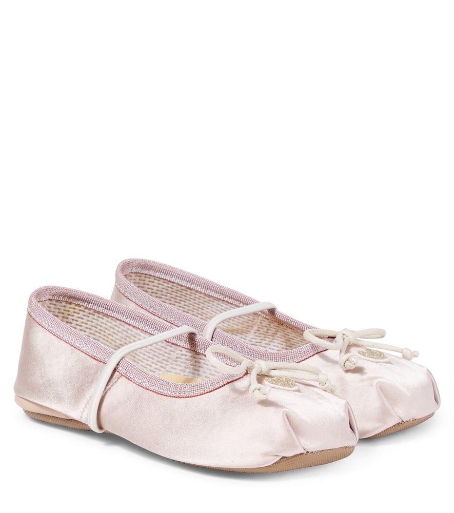 Pèpè Pepe Satin Ballet Flats In Multi