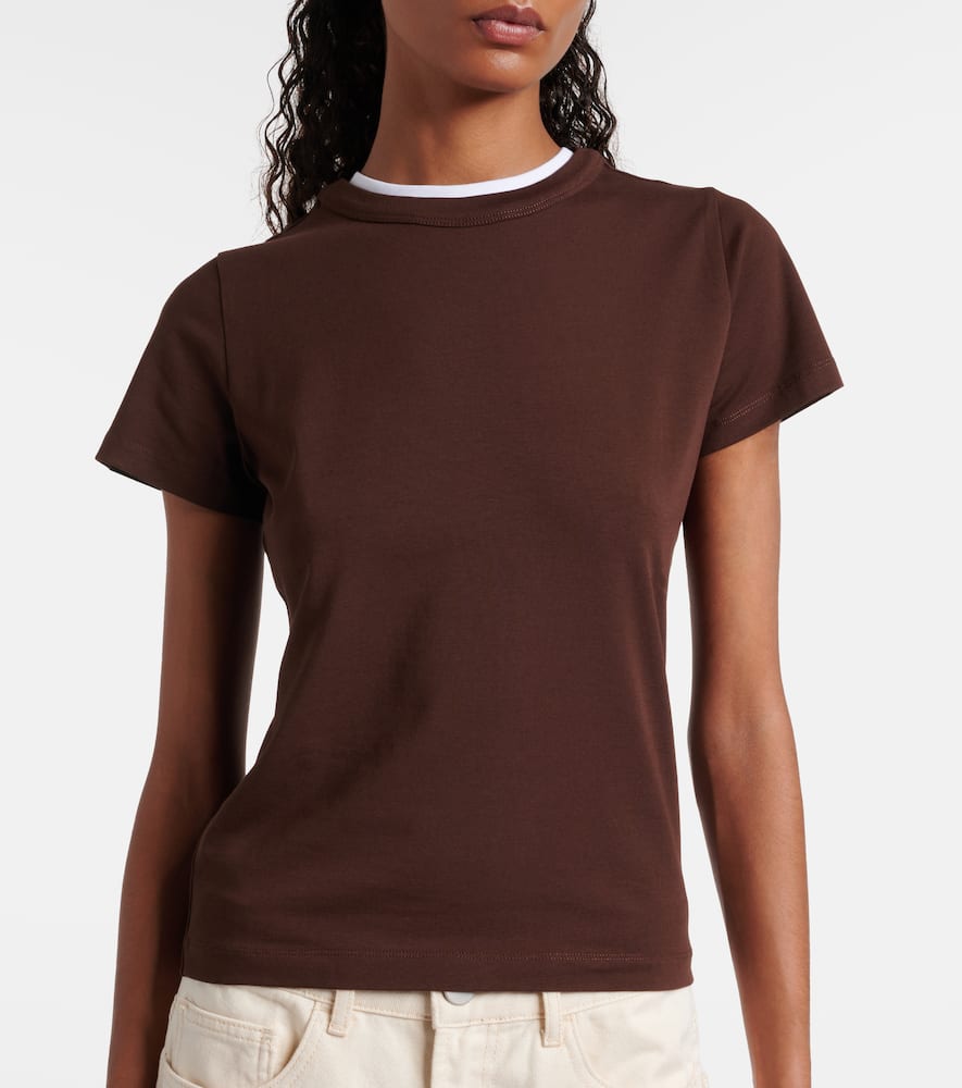 Dorothee Schumacher All Time Favorites Cotton-blend T-shirt In Brown