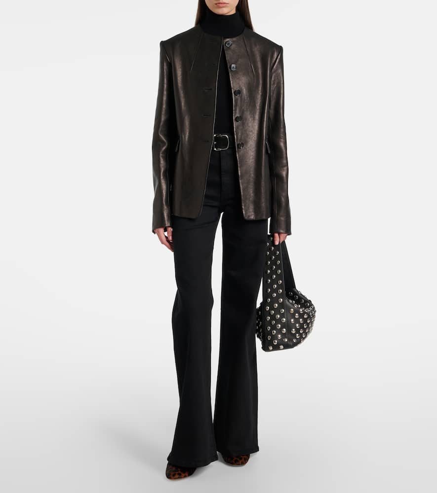 Le Monde Beryl Claudia Calf Hair Mary Jane Flats In Animal Print