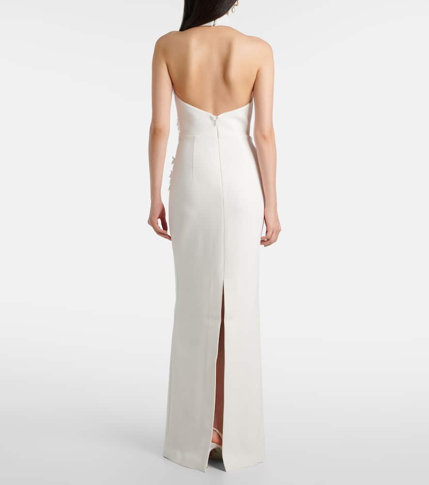 Rebecca Vallance Bridal Xanthe Floral-appliqué Gown In White