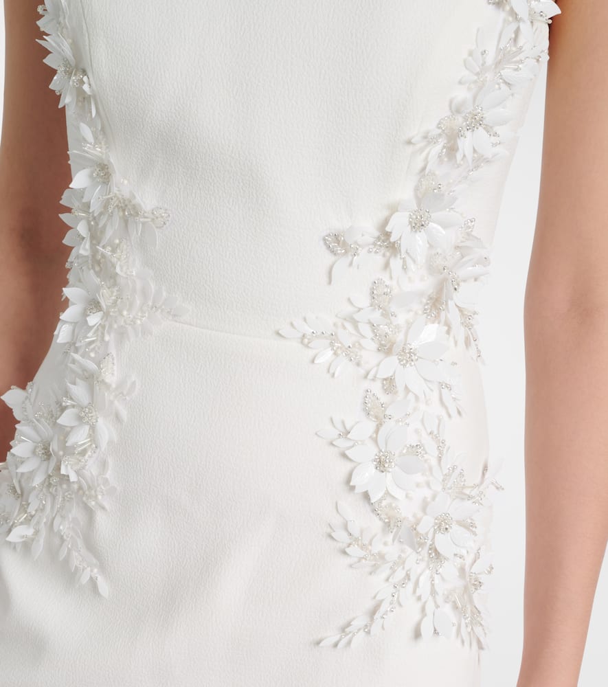 Rebecca Vallance Bridal Xanthe Floral-appliqué Gown In White