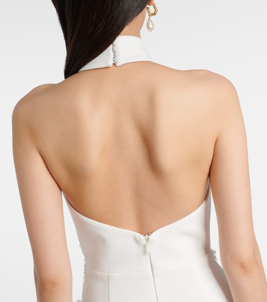 Rebecca Vallance Bridal Xanthe Floral-appliqué Gown In White
