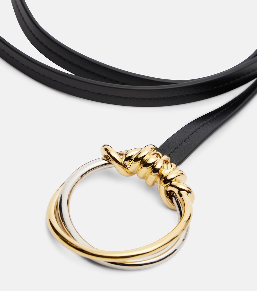  Bottega Veneta Bottega Veneta Knot Ring Leather Belt 