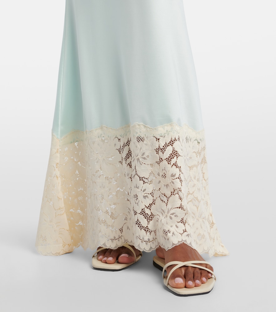  Montce Montce Natalia Lace-trimmed Satin Slip Skirt 