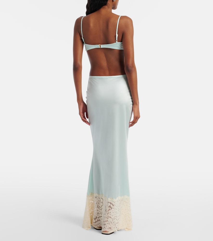  Montce Montce Natalia Lace-trimmed Satin Slip Skirt 