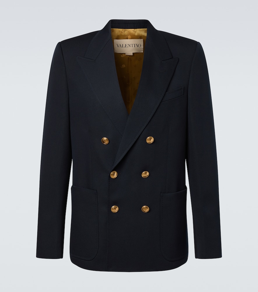 Valentino Double-breasted virgin wool blazer