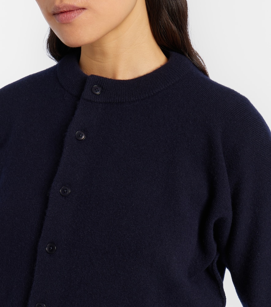 Extreme Cashmere N°257 Blouson Cashmere-blend Cardigan In Blue