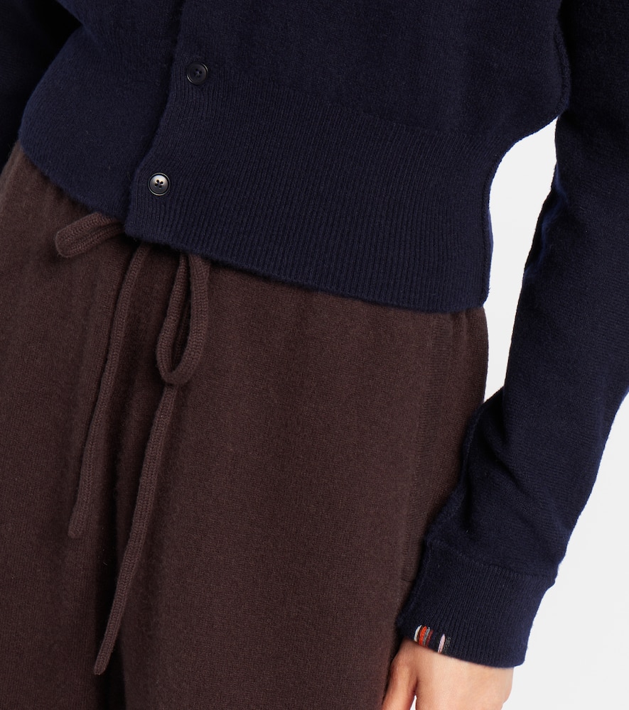 Extreme Cashmere N°257 Blouson Cashmere-blend Cardigan In Blue