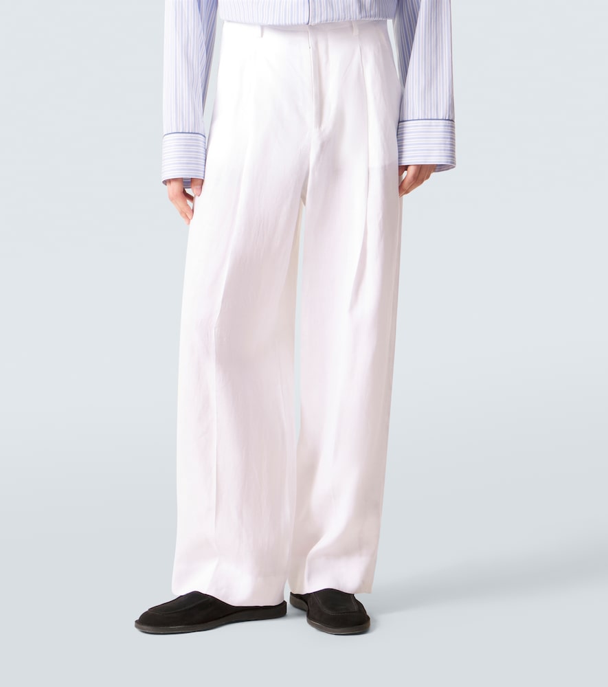  Dolce&gabbana Dolce&gabbana Weite Hose Aus Leinen-canvas 