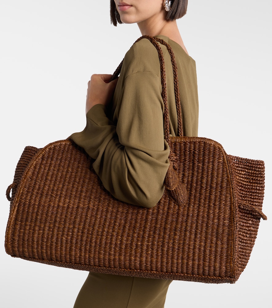 Jacquemus Turismo Large raffia bowling bag