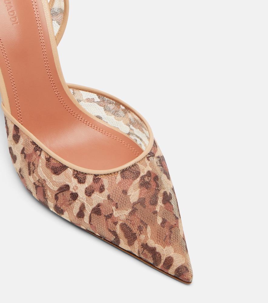 Amina Muaddi Amina Muaddi Bedruckte Slingback-pumps Holli 95 