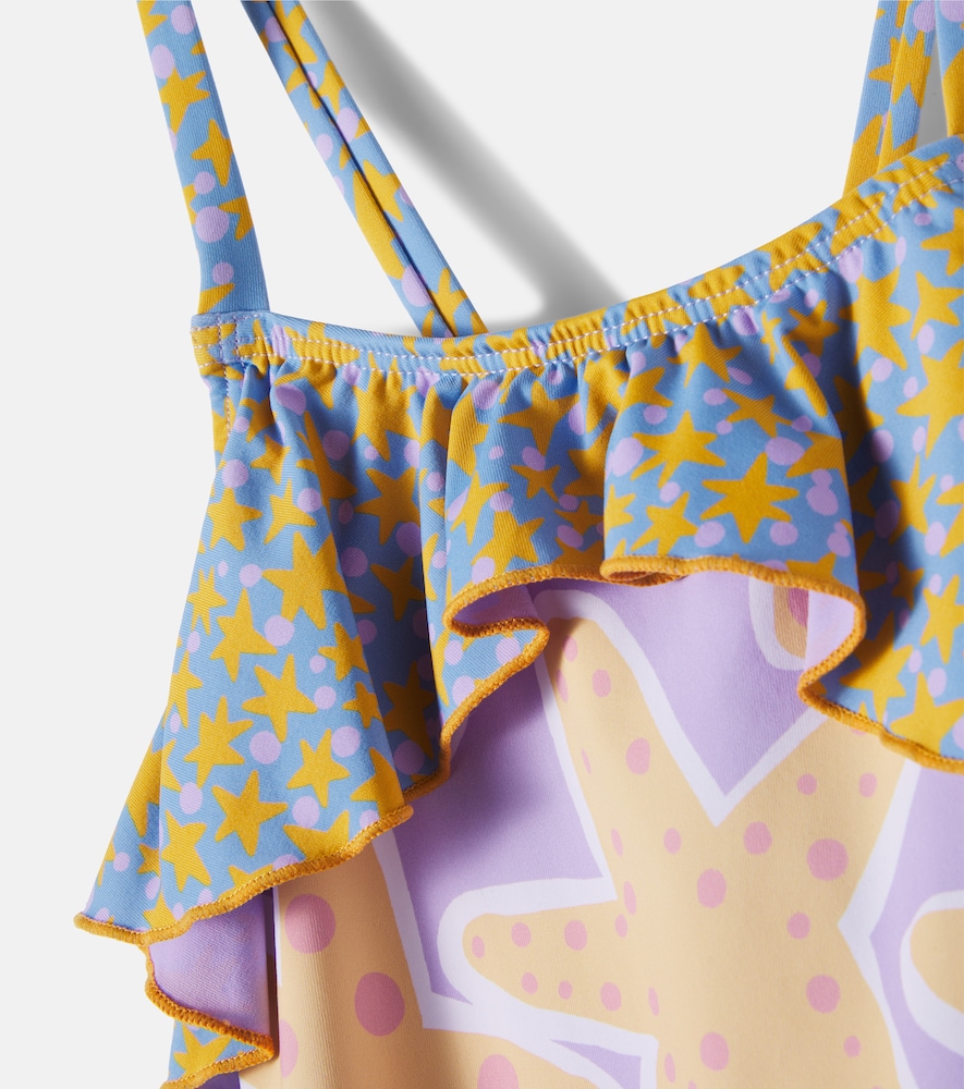  Stella Mccartney Kids Stella Mccartney Kids Starfish Printed Jersey Swimsuit 