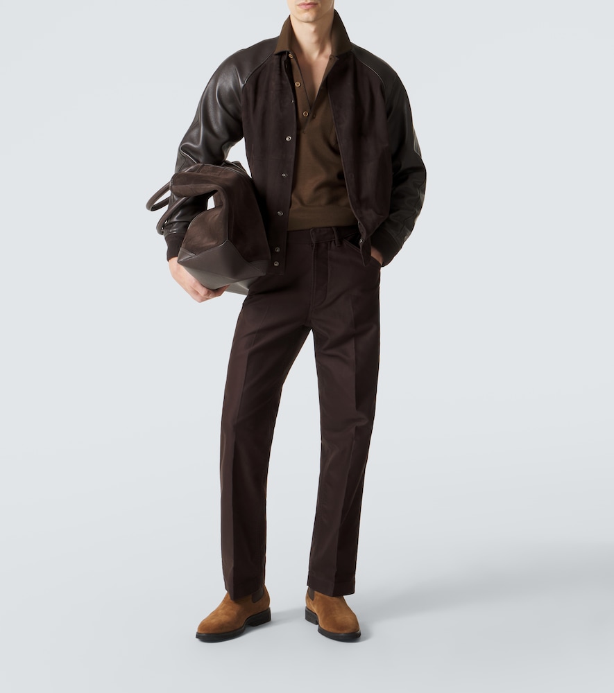 Tom Ford Leather Jacket In Brown