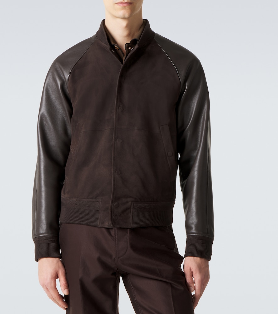 Tom Ford Leather Jacket In Brown