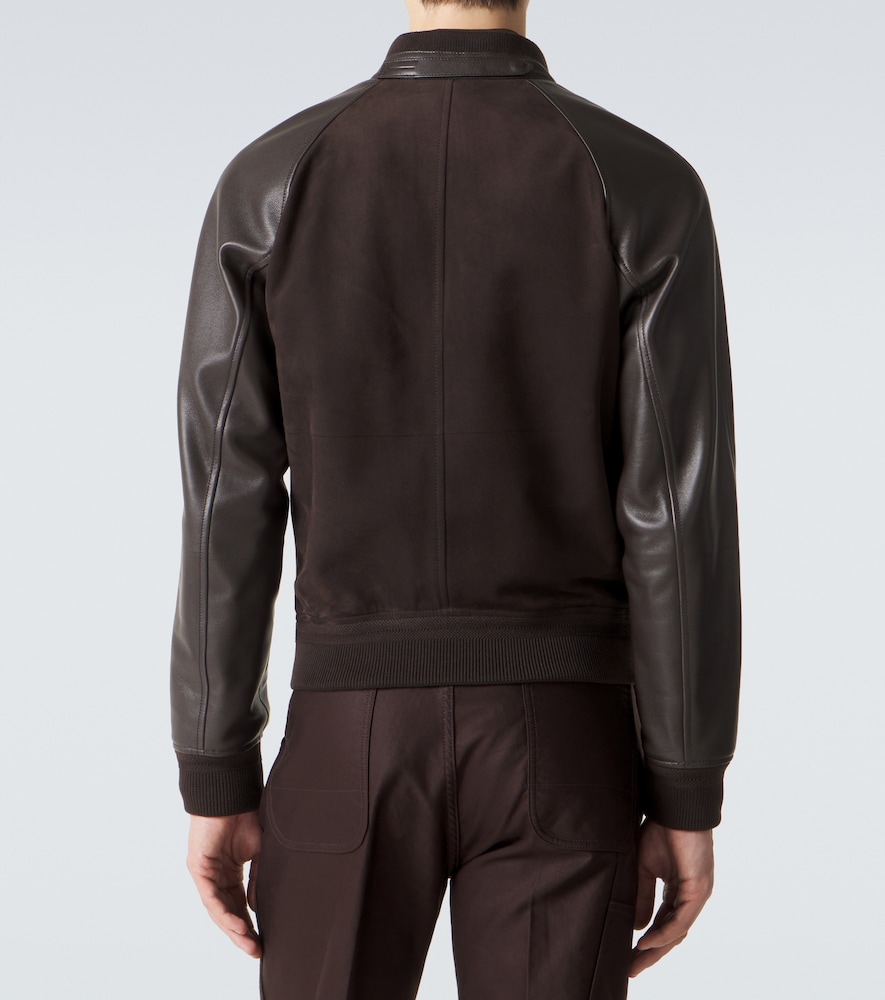 Tom Ford Leather Jacket In Brown