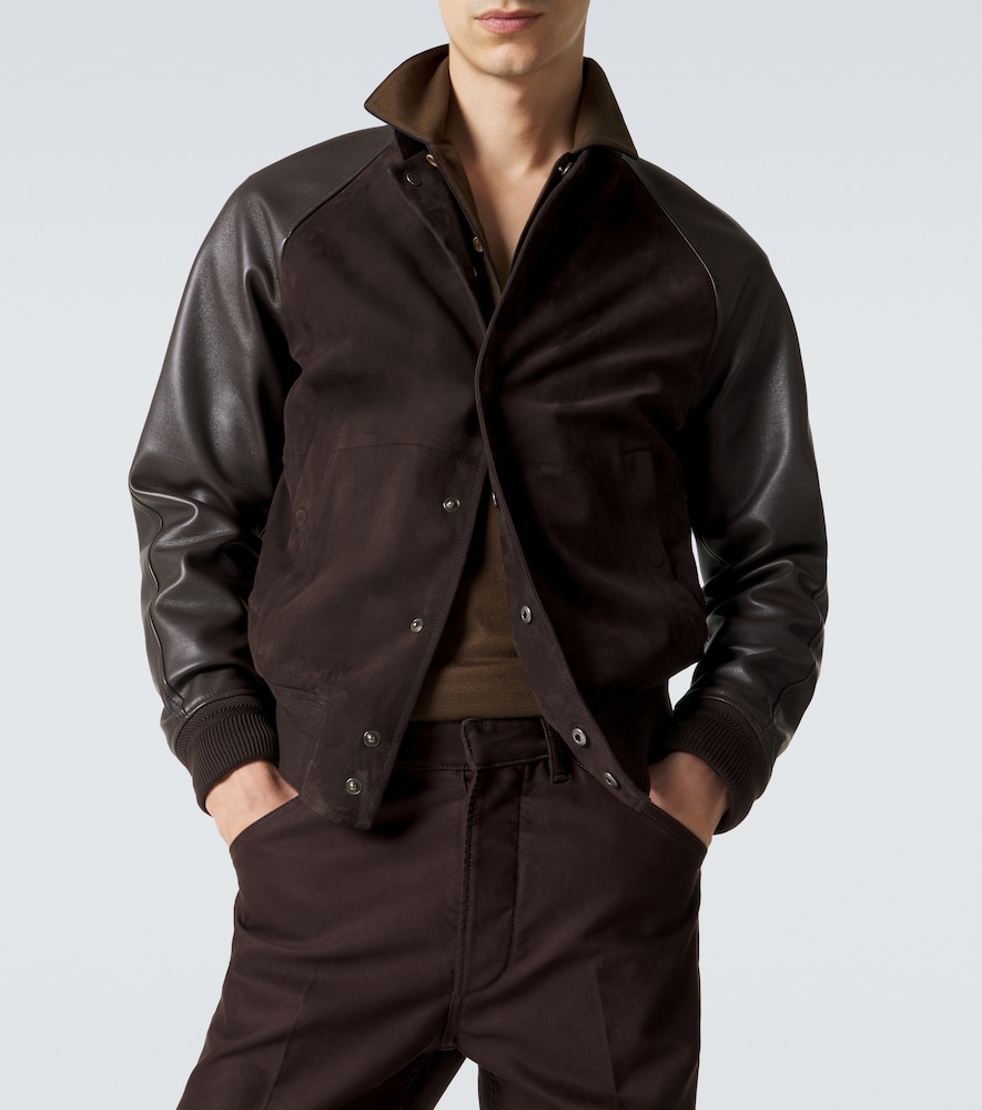 Tom Ford Leather Jacket In Brown