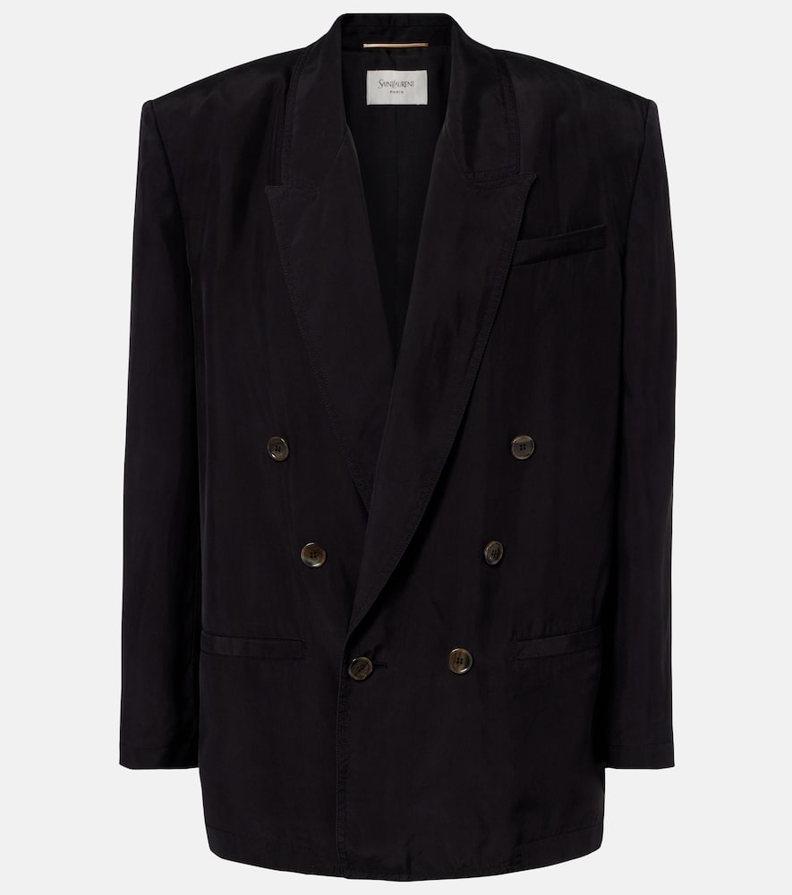 Saint Laurent Double-breasted silk blazer