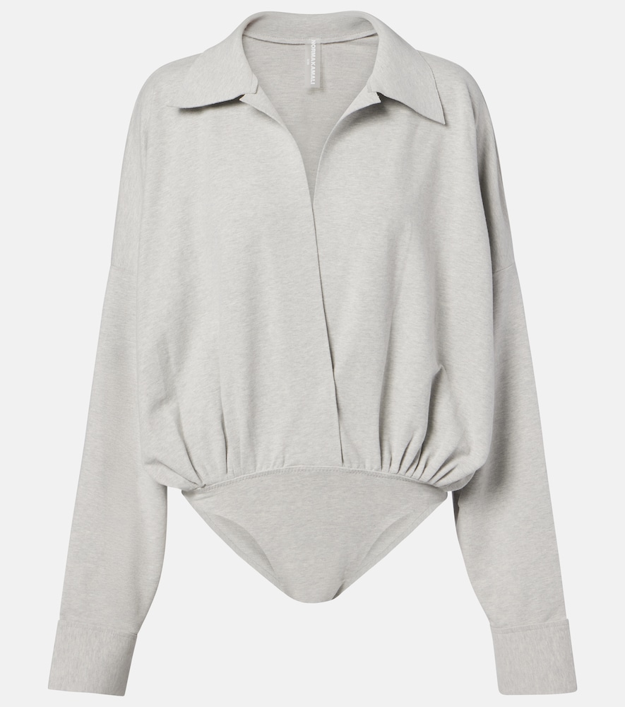 Cotton-blend jersey bodysuit