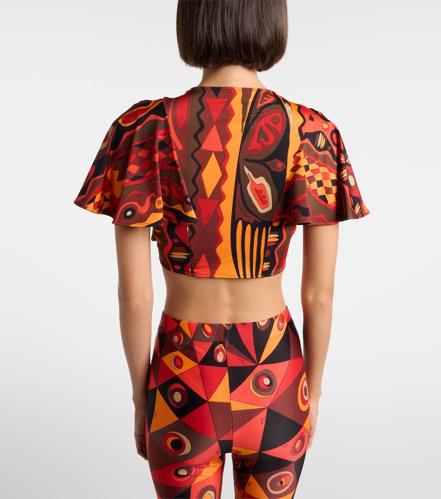  Pucci Pucci Cropped-top Kwando Aus Jersey-satin 