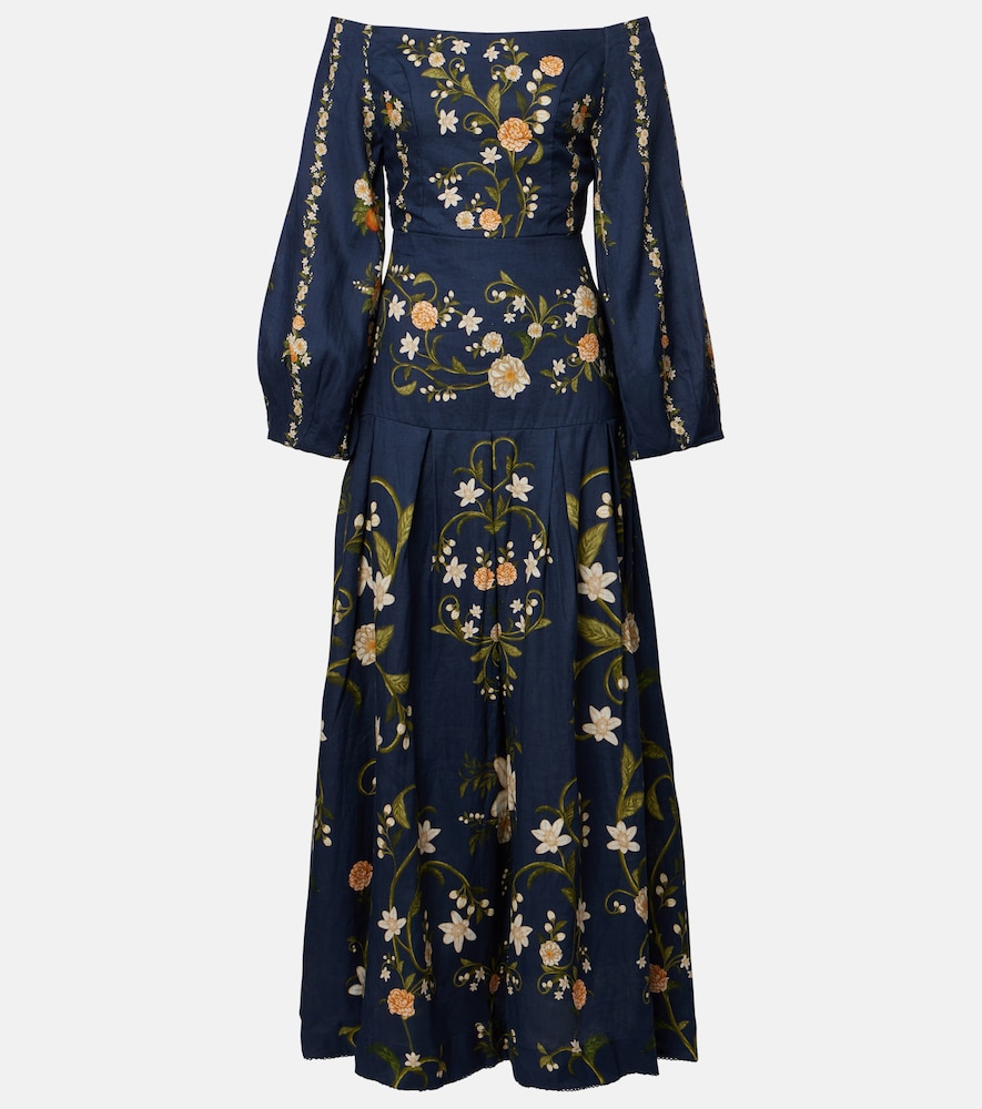 Abito midi off-shoulder Senlis in cotone