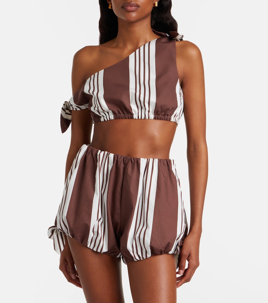 Posse Rosie striped cotton shorts