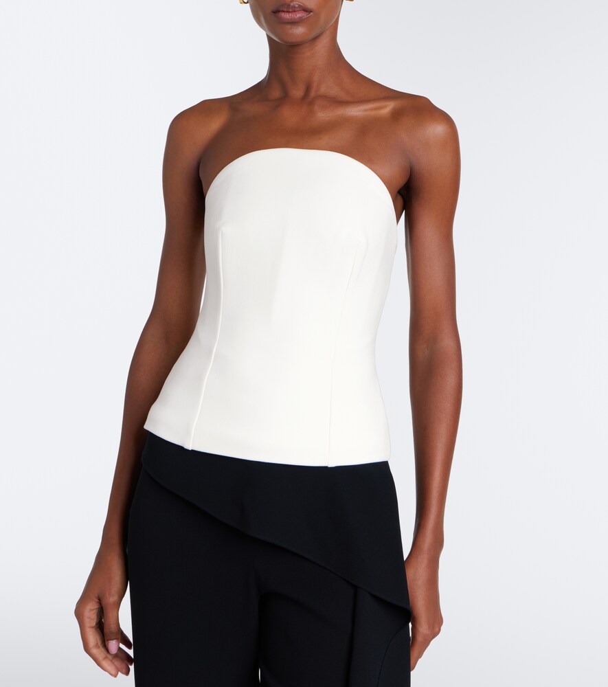 Scarf-Detail Crêpe Corset Top
