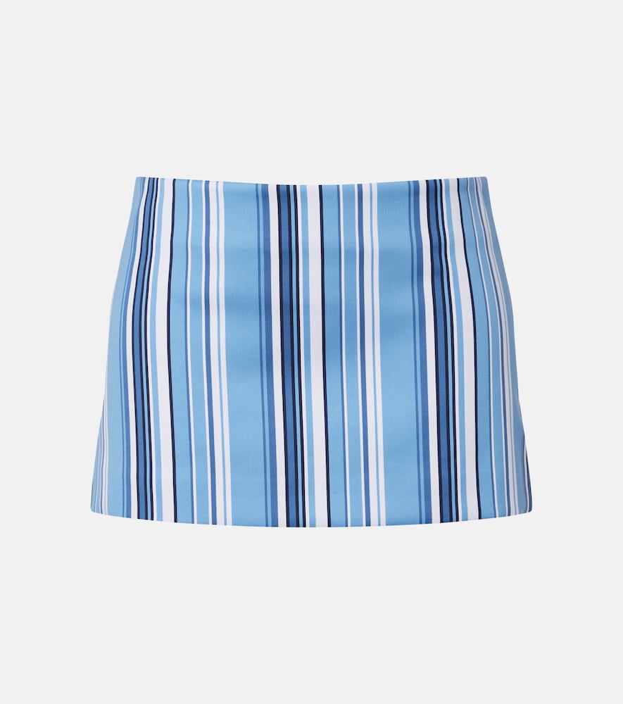 The Frankie Shop Hera striped cotton-blend miniskirt