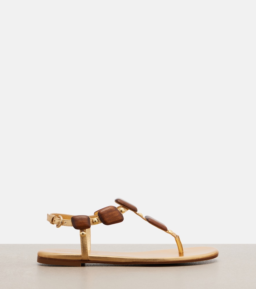  Gianvito Rossi Gianvito Rossi Sandalen Aus Metallic-leder 
