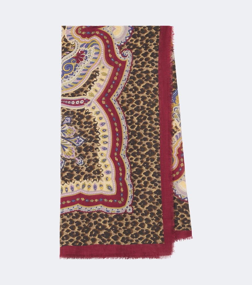 Bedruckter Schal aus Modal und Cashmere