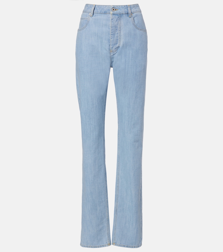 Jeans regular con pelle