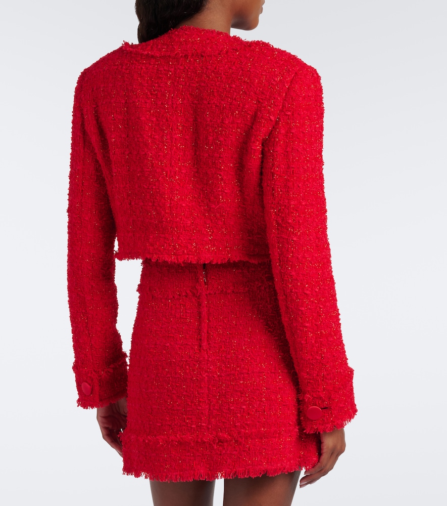 Dolce&Gabbana Cropped Cotton-Blend Tweed Jacket
