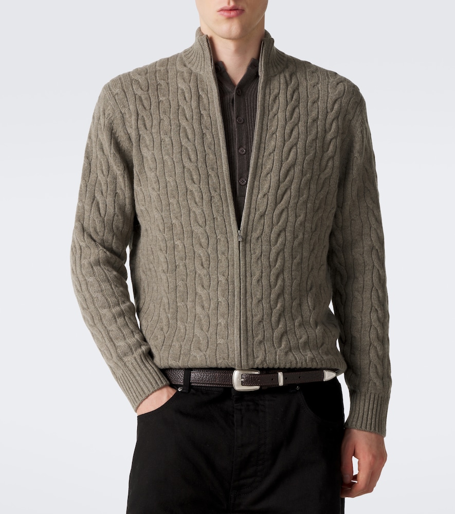 Regent Street Cable-Knit Cashmere Cardigan