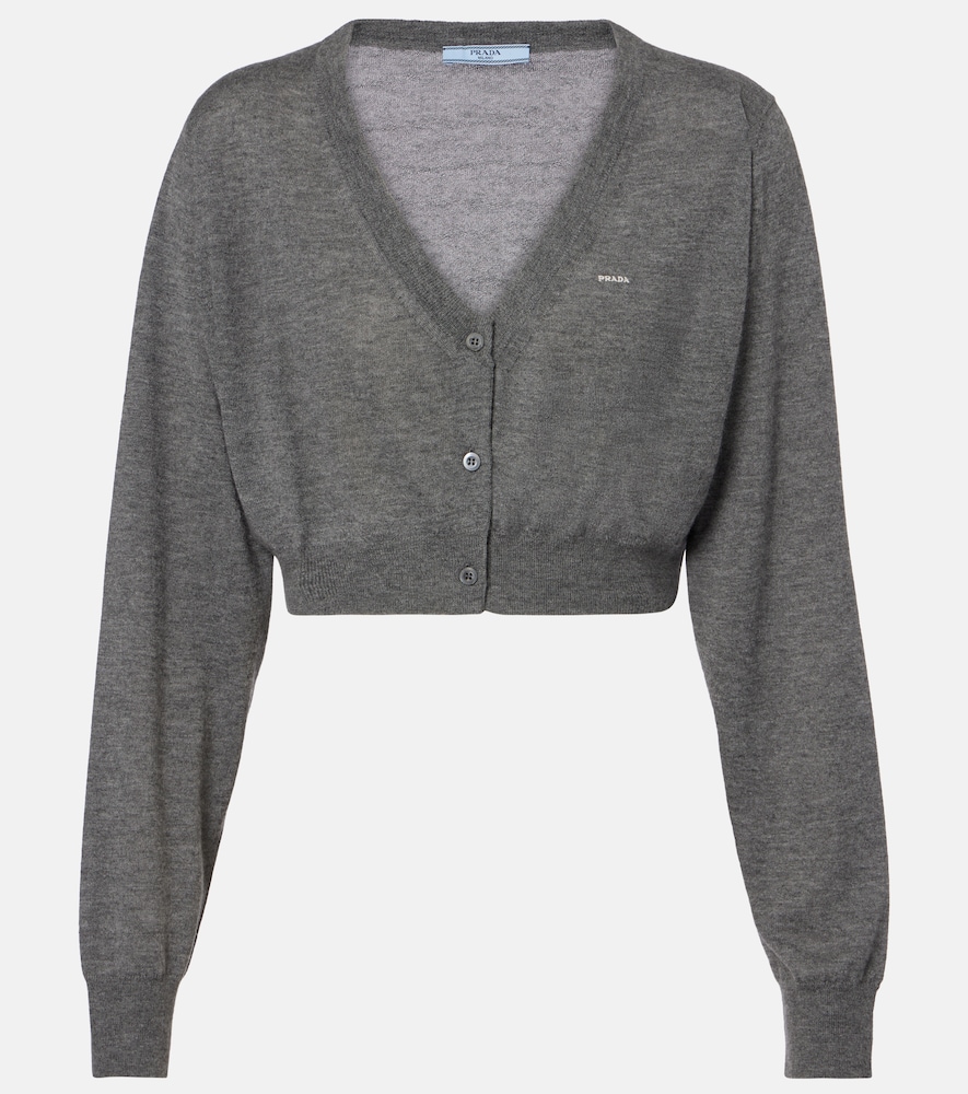 Cardigan in cashmere cropped
